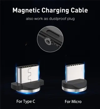 Magnet-Micro-USB-C Tüüpi Laadija Kaabel Samsung Huawei P20 Au 9C 9 Xiaomi Mi 9T Redmi 7A ZTE Nubia Nokia HTC Mobiiltelefonide