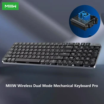 MIIIW Traadita Mehaaniline Klaviatuur PRO 102 Klahvid 4 Režiimi Backlight, Dual-Mode Win/Mac Office Bluetooth-ühilduva Gaming Klaviatuuri