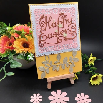 OOTDTY Happy Easter Õnnistus, Metalli Lõikamine Sureb Šabloon Scrapbooking DIY Album Tempel Paber-Kaardi Reljeef Kaunistused