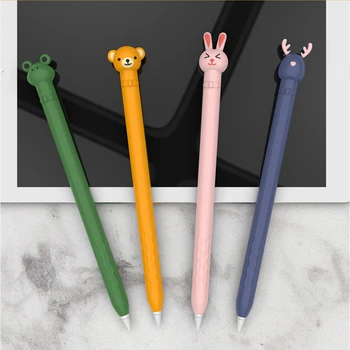 Värviline Pehme Ühilduv penaali Silikoon Põrutuskindel Cartoon Armsad Loomad Pliiats Kate nii Apple Pliiats 1