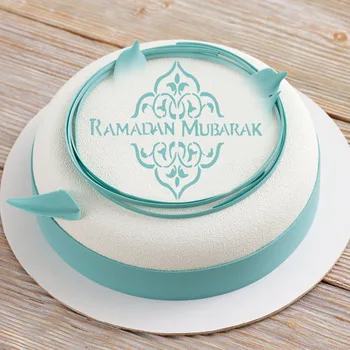 1tk Ramadan Kareem Spray Šabloonid Sünnipäeva Kook Hallituse Kaunistus Vahendid Eid Mubarak Moslemid Islami Festival Pool Dekoratsioonid, DIY