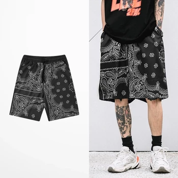 Jaapani Streetwear Lühikesed Püksid Meeste Kašupähklid Mutter Trükitud Vintage Hip-Hop Harajuku Lühikesed Püksid Rula Sport Suvel Rannas Püksid