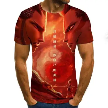 2020 nueva camiseta a la moda de verano, camiseta estampada para hombre, 3D Camiseta con estampado de Anime
