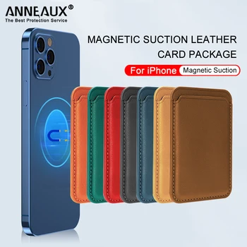 Algne Magsafe Magnet case For iPhone 12 Pro Max Traadita Laadimise iPhone tagakaas 12 mini Luksus Nahast Rahakott Telefon
