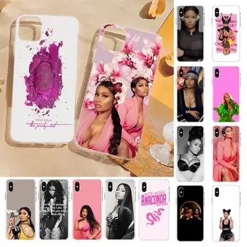 FHNBLJ Räppar Nicki Minaj Populaarne Telefon Case for iPhone 8 7 6 6S Pluss X 5S SE 2020 XR 11 12 pro XS MAX