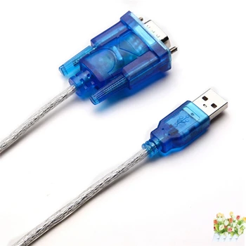9-Pin DB9 sinine USB to RS232 Serial Port Cable Serial COM Pordi Adapter Converter