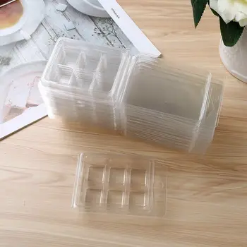 50tk Vaha Sulama Clamshell Hallitusseened Plastikust Cube Plaadi jaoks Seep Vaha Selge Tühi PVC Pakend Lahter Plastikust Kast