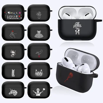 Must Traadita Kõrvaklappide Laadimise Kata Kott Apple AirPods Pro Juhtudel Pehme Bluetooth-Peakomplekt Karp karpi Õhu Kaunad Pro3