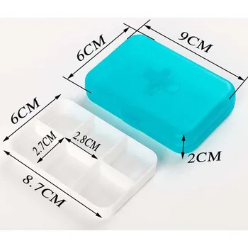 Pill Meditsiin Tablett pilleri karp Dispenser Korraldaja Juhul 6 võre laekaga pill box värvikas konteiner Ehted 1TK