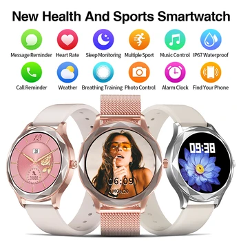 9.8 mm üliõhukesed täisekraan DIY watchface Smart vaadata 24 tunni Pidevat Südame Löögisageduse Naine töötervishoiu juhtimise smartwatch naistele
