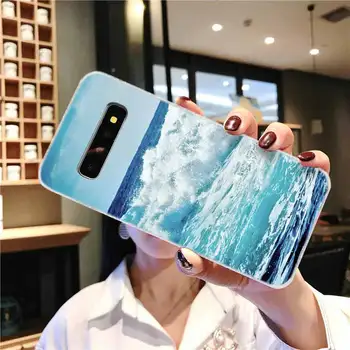 Soft Case For Samsung Galaxy S20 S21 S11 S10 S9 S8 Pluss Kaas S7 Serv S10e Ultra Meri Laineid Randa spray ookeani saarel