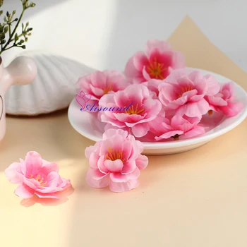 150pcs Kunstlik Peach Blossom Lill Juhid Kevadel Kirss, Ploom Kimp Branch Kaunistused Asjade Võltsitud Lilled Pulm Kokkulepe