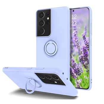Luksus Silikoonist Case For Samsung Galaxy S20 FE S21 S10 Plus Lisa 20 Ultra 9 S9 S8 S10E A50 Kaas Koos Ringi Omanik Seista Magnet