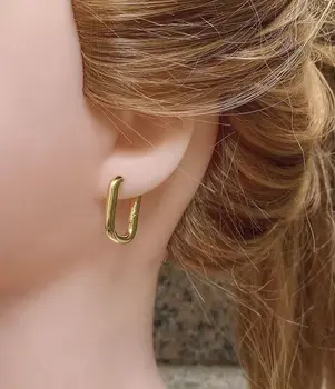 5Pairs 2021 Mood Minimalistlik Kuld Geomeetriline Hoop Kõrvarõngad Naistele Tüdruk Lihtne Kõrvarõngas Aksessuaar Trend Jewelr