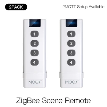 MoesHouse Smart ZigBee Stseeni Lüliti 4 Gang Remote Käes Zigbee Rummu Vaja Mingit piiri, et Kontrollida Targa Kodu Automaatika