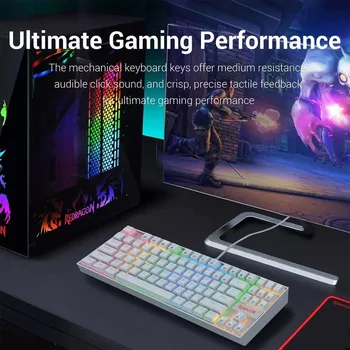 Redragon K552 Mechanical Gaming Keyboard 60% Kompaktne 87 Võti Kumara Traadiga Cherry MX Sinine Lülitid Samaväärse Windows ARVUTI