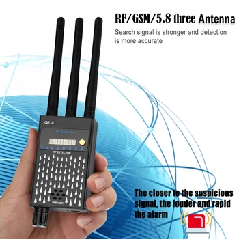 G618 Proker Detektor 3 Antenni Anti Spy RF CDMA Signaali Finder GSM Bug GPS Tracker Traadita Varjatud Kaamera Pealtkuulamine