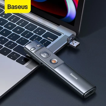 Baseus Traadita Slaid Saatejuht Laser Pointer USB Type C Puldi Infrapuna Saatejuht Pen Projektor PPT-Powerpoint
