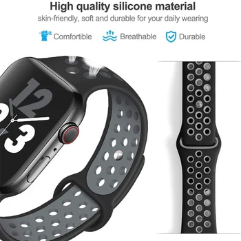 Rihm Apple Watch band 44mm 40mm jaoks iwatch Käevõru vöö seeria 6 5 4 3 2 1 42mm 38mm correa pulseira watchband tarvikud