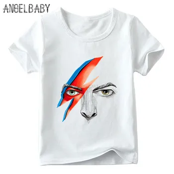 Poisid/Tüdrukud, Rock, David Bowie-Ziggy Stardust Print T-särk Lastele, Suvel Lühikesed Varrukad Tops Baby Kids Vabaaja Naljakas T-särk,ooo515