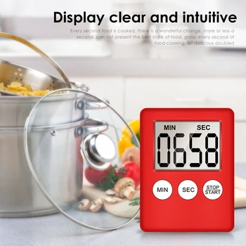 LCD Ekraan Plastikust Magnet Digitaalne Taimer on Köök Toiduvalmistamis Stopper Counter Äratuskell Elektrooniline Taimer Tarvikud Tööriistad
