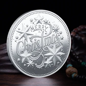 Kvaliteetne Brand New Jõulud Jõuluvana mälestusmünte kuld, hõbe Suveniiride Laekuva Kunst