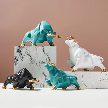 Kaasaegne Viimistlus Bull Miniatuuri Simulatsiooni Lahe Dekoratiivsed Kaunistused Kujukeste Elutuba Teenetemärgi Tarvikud Kodu Decor