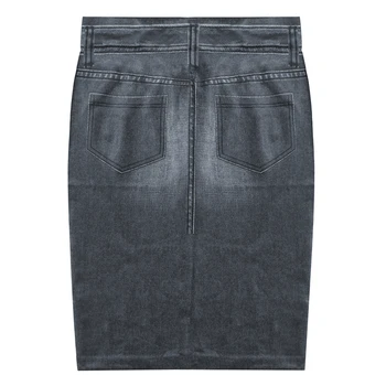 Täiesti Uus Naine Denim Seelikud Trendikas Retro Pestud Kõrge Vöökoht Naiste Suvine Must Sinine Bodycon Hip Denim Jeans Seelik 2021