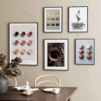Kohv, Küpsised Terviseks Leib, Kook Seina Art Lõuend Maali Nordic Plakatid ja Pildid Seina Pildid elutuba Kohvi Klubi