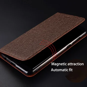 Lihtsalt Puuvill Naha Puhul Kaas XiaoMi Redmi Lisa 8 2021 Magnet Telefoni Klapp Kest