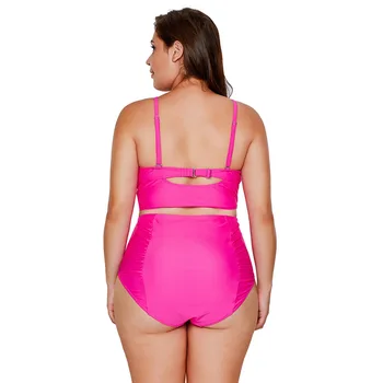 2021 Uusi Tahke Värvi Ujumisriided Kõrge Vöö Bikini Sexy Ameerika Lipu Ujumistrikoo Micro Trikoo Naistele Suured Beachwear