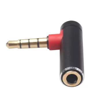 3,5 mm Meeste ja Naiste Adapter 90 Kraadi Paremale Angle Converter L-kujuline Kaar Kõrvaklappide Kaabli Ühendus