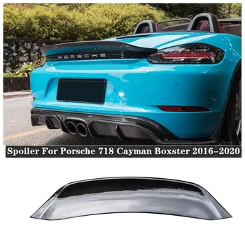 Kõrge kvaliteediga süsinikkiust Tagumine Pagasiruumi Lip Spoiler Tiib Sobib Porsche 718 Cayman Boxster 2016 2017 2018 2019 2020