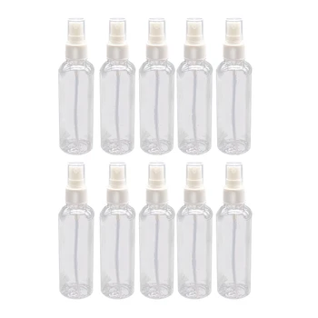 50TK 100 Ml Läbipaistev Plastik Parfüümi Pihusti Väike MIni Tühi Spray Korduvtäidetavaid Pudel Reisi Pudelite Komplekt