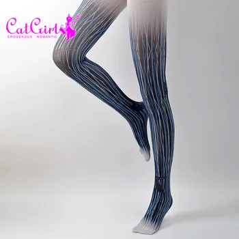 2021 uus suvine kõrge vöökoht sukkpüksid sukad naiste õhukesed retuusid sukad mood catwalk prindi sukad vabaaja säärised