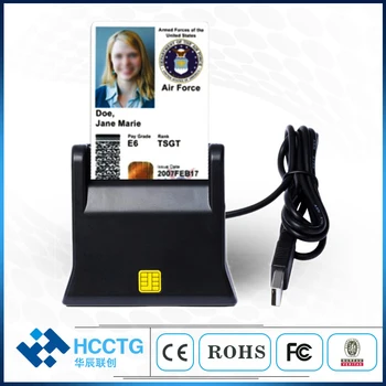 USB2.0 ISO 7816 Smart Card Reader Vastavust PC/SC CCID Protocal Sisestamise ID/IC EMV Smart Chip-Kaardi Lugeja DCR31