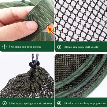 Kokkuklapitavad Kala Net 3-Kihti Fishing Net PE Materjal Neli Mudelit Kala Care Net Monofilament Väikeste Silmadega Kala Net Pesca