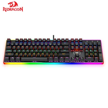 Redragon K577R Kali Mechanical Gaming Keyboard 104 Võtmed Traadiga Konkurentsivõimeline Ergonoomiline Klaviatuur Actile Pruun Lülitid Esports