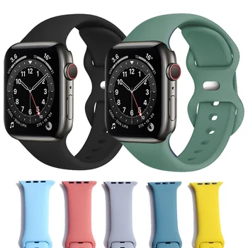 Apple Watch Seeria 1 2 3 4 5 6 SE Sport Silikoonist Rihm Bänd Nutikas Käevõru Watchband Jaoks iWatch 44mm 42mm 40mm 38mm Vöö