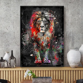 5D Diamond Maali Värvikas Lõvi DIY Diamond Tikandid Loomade Abstraktse Maali Diamond Art Pilt Kodu Kaunistamiseks
