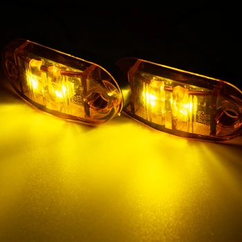8x 12V/24V Ovaalne LED pidurituled Tuled Lamp Universaalne Näitaja Asend Kollane Sibulad Veoauto Haagis Van Veoauto Sõiduauto Buss