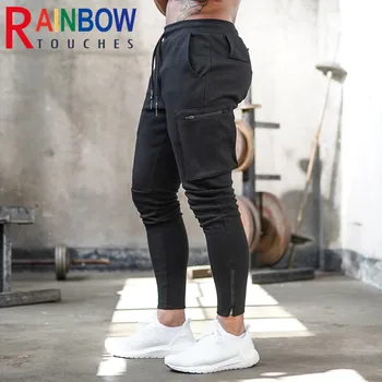 Rainbowtouches Jõusaal Sörkimine püksid Meeste Pükste Lukuga Suu Töötab Sport Hügroskoopne Ja Sweatpants, Vabastades Vabaaja Püksid