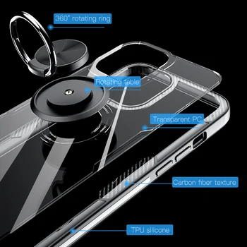 KEYSION Mood Selge, Põrutuskindel Case For iPhone Mini 12 12 Pro Max Läbipaistev Ringi Telefoni tagakaas Apple iPhone 12 12 Pro