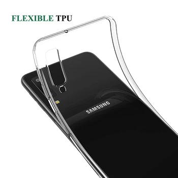 Case For Samsung Galaxy A7 2018 TPÜ Vastupidav, Selge, Läbipaistev Soft Case for Samsung Galaxy A9 Telefon kaitsev tagumine Kate