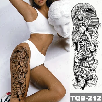 Veekindel Ajutise Suur Arm Varruka Tätoveering Kleebis Kreeka Jumalanna, Medusa Poseidon Öökull Flash Tätoveeringud Naise Keha Art Võltsitud Tatto Mehed