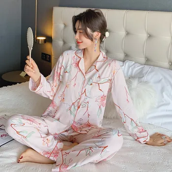 Naiste puuvillane pidžaama uus kleepuv kiudaineid kodu riiete komplekt pajama komplekt naistele