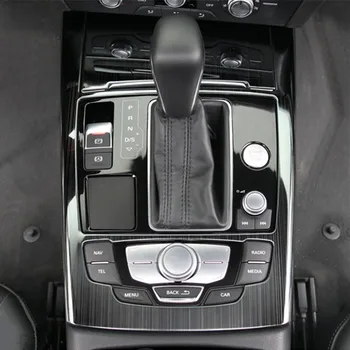 Auto Disain Roostevabast Terasest Kleepsud Audi A6 C7 2012-18 Konsooli Käigukangi Raami Viimistluselemendid Ribadeks Sisustuselemendid
