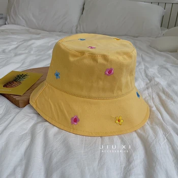 Tikitud lill päike müts Puuvillane lille tikandid Kopp Müts Kalamees Müts väljas reisi müts Päikese ühise Põllumajanduspoliitika Mütsid Meestele ja Naistele