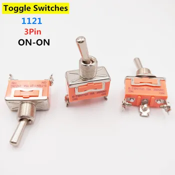 Kõrge kvaliteediga 1TK E-TEN1121 15A/250V 3-miniatuurne pin-lüliti lülitab käigu lüliti orange auto kõlarite PC vask kontaktori