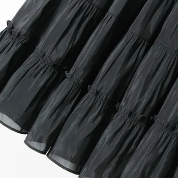 Mini Naiste Seelikud Pall Kleit Tahke Sifonki Mood Suvel Uus Plisseeritud Ruffles Kõrge Vöökoht Kõik-mängu Armas Stiilne Pehme korea Stiilis